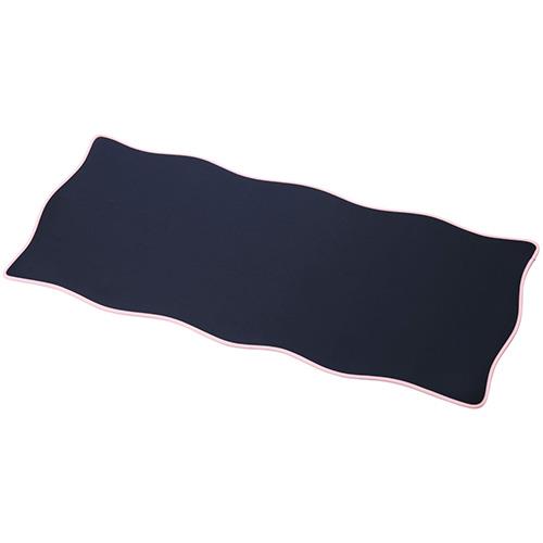 エレコム(ELECOM) MP-UKDM01NV ネイビー デスクマット マウス対応 ウェーブデザイン マット 大型 マウスパッド ｽﾞﾚにくい 裏面ﾗﾊﾞｰ 700×320×4mm