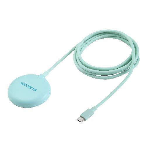 エレコム(ELECOM) W-MA10GN ティール ワイヤレス充電器 マグネット式 Qi2 15W 高速充電 コンパクト Magsafe対応iPhone/Qi2規格対応スマホ等