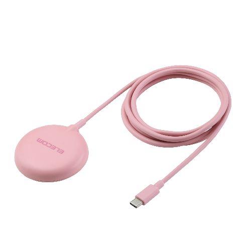 エレコム(ELECOM) W-MA10PN ピンク ワイヤレス充電器 マグネット式 Qi2 15W 高速充電 コンパクト Magsafe対応iPhone/Qi2規格対応スマホ等