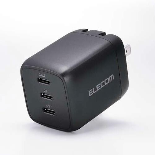 エレコム(ELECOM) ACDC-PD11167-BK ブラック 充電器 PD 67W USB-C GaN II採用 MacBook スマホ・タブレット対応