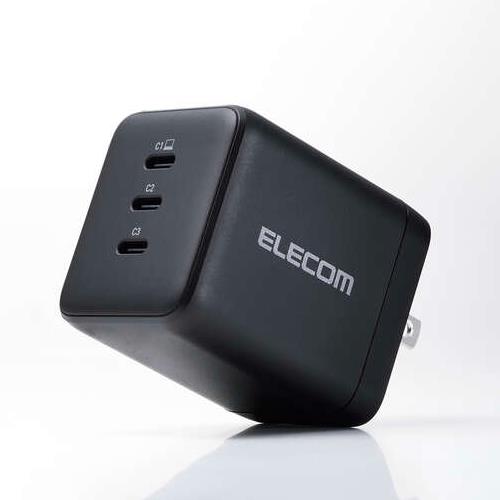 エレコム(ELECOM) ACDC-PD113100-BK ブラック 充電器 PD 100W USB-C ×3 GaN II採用 MacBook スマホ・タブレット対応
