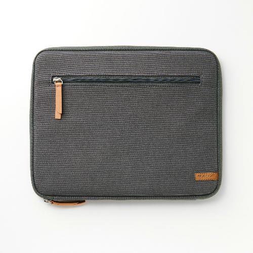 エレコム(ELECOM) TB-11ACMFBK ブラック タブレットバッグ 汎用 11インチ スタンド タッチペンホルダー付き 耐衝撃 帆布素材 収納ポケット付き