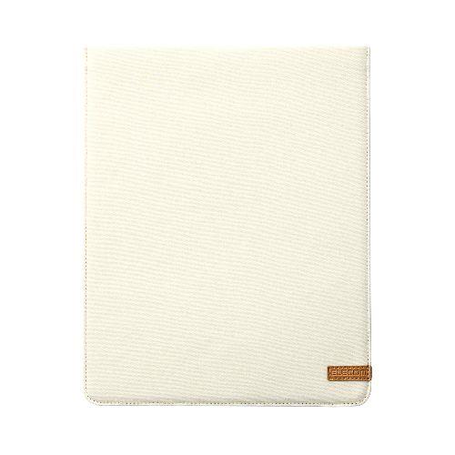 エレコム(ELECOM) TB-13CSIWH ホワイト タブレットバッグ スリップイン ケース 13インチ 汎用 スリーブケース マグネット開閉 薄型 軽量 帆布素材