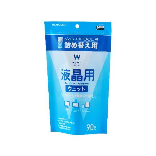 エレコム(ELECOM) WC-DP90BSP 液晶クリーナー ウェットティッシュ ノンアルコール 90枚入り 詰め替え用 帯電防止