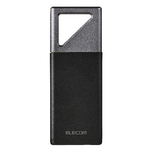 エレコム(ELECOM) ESD-EHB2000GBK ブラック SSD 外付け 2TB USB3.2 Gen2x2 読込最大1700MB/秒 ポータブルSSD Type-C接続 高速 耐衝撃 IP55 防塵/防滴