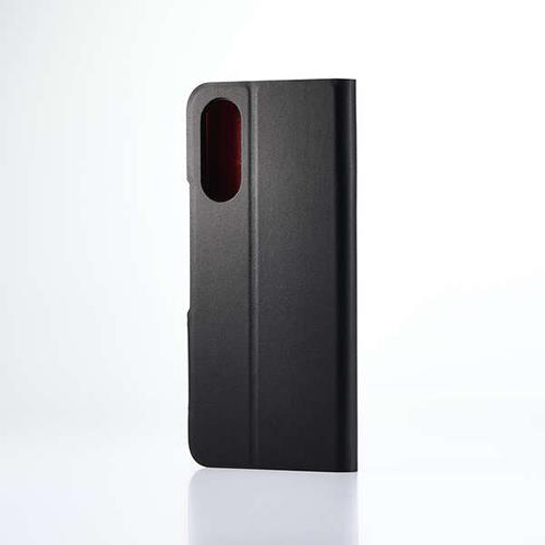 エレコム(ELECOM) PM-K251PLFUBK ブラック BASIO active3 ソフトレザーケース 薄型 磁石付