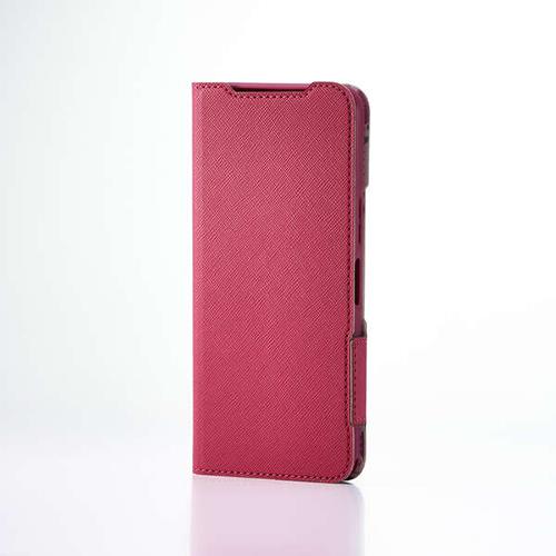 エレコム(ELECOM) PM-K251PLFUJPND ディープピンク BASIO active3 ソフトレザーケース 薄型 磁石付 フラワーズ