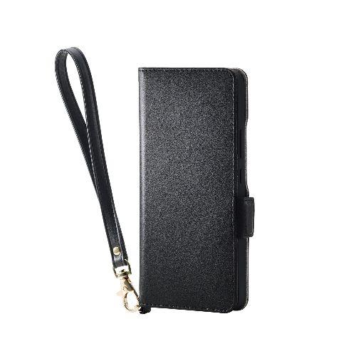 エレコム(ELECOM) PM-O251PLFY4BK ブラック OPPO Reno13 A ケース レザー 手帳型 マグネット フラップ 衝撃吸収 スタンド機能付 ハンドストラップ付