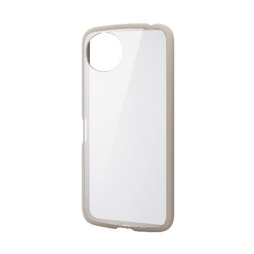 エレコム(ELECOM) PM-S251TSLFCBE カフェオレ AQUOS wish5 SH-52F ケース ハイブリッド 衝撃吸収 軽量 薄型 カメラレンズ保護設計 ストラップホール付