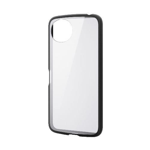 エレコム(ELECOM) PM-S251TSLFCBK ブラック AQUOS wish5 SH-52F ケース ハイブリッド 衝撃吸収 軽量 薄型 カメラレンズ保護設計 ストラップホール付