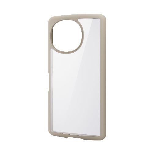 エレコム(ELECOM) PM-S252TSLFCBE カフェオレ AQUOS R10 SH-51F ケース ハイブリッド 衝撃吸収 軽量 薄型 カメラレンズ保護設計 ストラップホール付