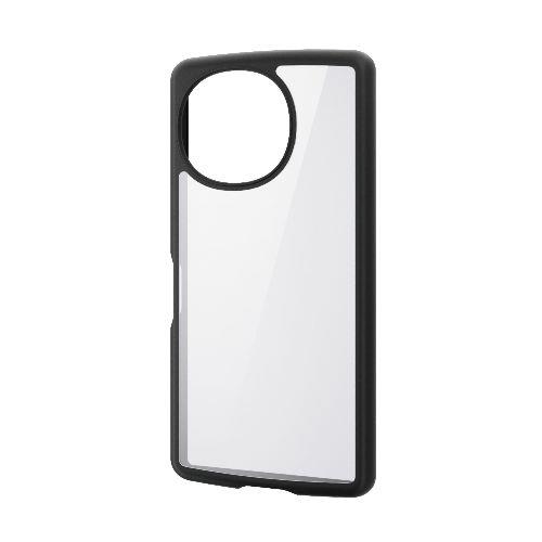 エレコム(ELECOM) PM-S252TSLFCBK ブラック AQUOS R10 SH-51F ケース ハイブリッド 衝撃吸収 軽量 薄型 カメラレンズ保護設計 ストラップホール付