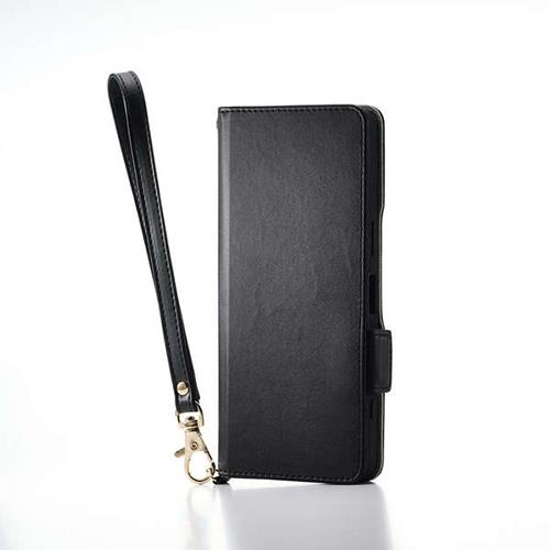 エレコム(ELECOM) PM-X251PLFY4BK ブラック Xperia 1 VII ソフトレザーケース 磁石付 耐衝撃 ハンドストラップ付