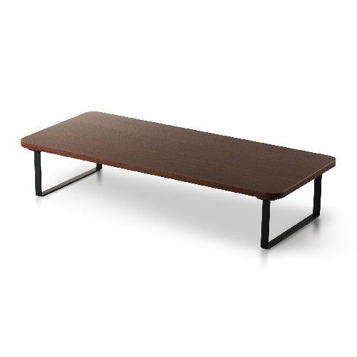 エレコム(ELECOM) PCA-DPSW5912WN ウォールナット モニター台 卓上 木目調 幅59cm 高さ12cm モニタースタンド キーボード収納 省スペース 姿勢改善 耐荷重10kg