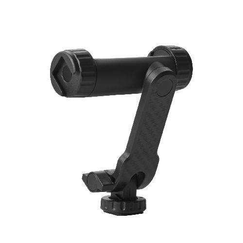 エレコム(ELECOM) P-STCBK ブラック スマホホルダー 三脚 カメラマウント 360度回転 コールドシュー付き 1/4ネジ穴 一眼レフ対応 軽量