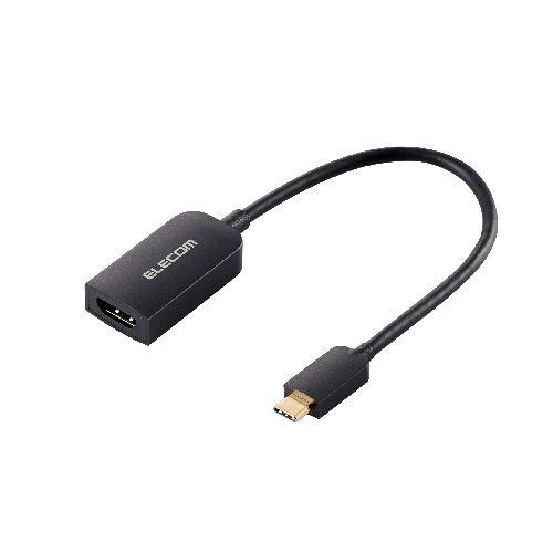 エレコム(ELECOM) AD-CHDMIQBK4 ブラック USB-C HDMI 変換アダプタ 4K/60Hz対応 USB Type-C 映像出力 Windows MacBook Chromebook Android iPhone iPad