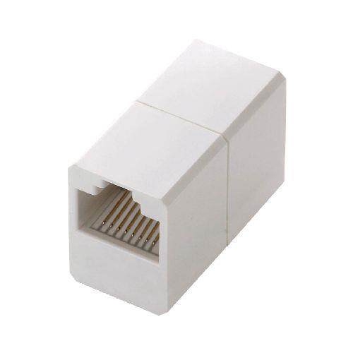 エレコム(ELECOM) LD-RJ45U6MWH ホワイト LANケーブル 延長コネクタ Cat6 RJ45 中継コネクタ マグネット固定 ギガビット対応 コンパクト