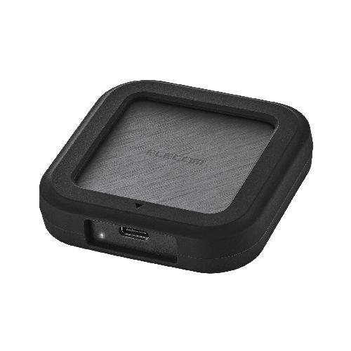 エレコム(ELECOM) ESD-EHC2000GBK ブラック 外付けSSD 2TB USB4 40Gbps対応 ポータブルSSD 最大読込3000MB/s 高速転送 Type-C ファンレス設計 耐衝撃