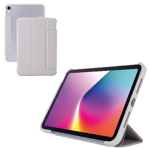 エレコム(ELECOM) TB-A25SWVFCGB グレージュ iPad mini ケース 8.3インチ A17 Pro /第6世代 マグネット式フラップ 軽量 薄型 耐衝撃 背面クリア