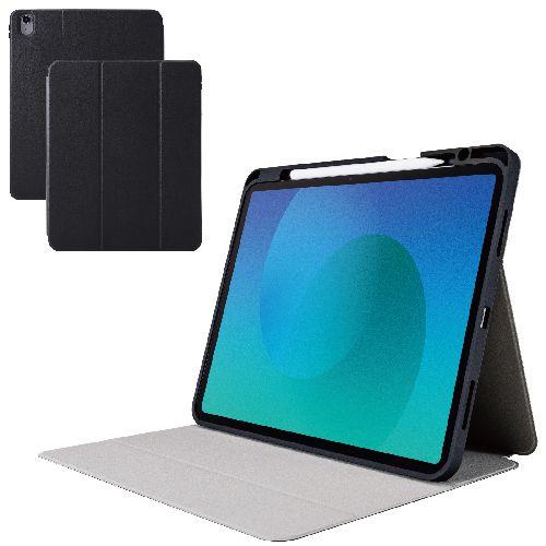 エレコム(ELECOM) TB-A25XSABK ブラック iPad Air ケース 13インチ M3/M2 マグネット式フラップ Apple Pencil収納 フリーアングル スタンド