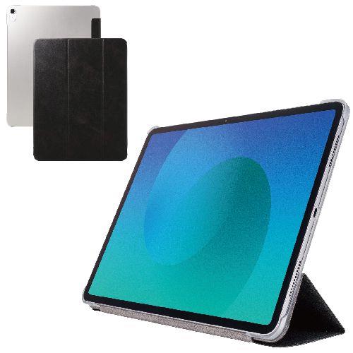 エレコム(ELECOM) TB-A25XWVBK ブラック iPad Air ケース 13インチ M3/M2 フラップ 2アングル スタンド オートスリープ機能 軽量 薄型 背面クリア