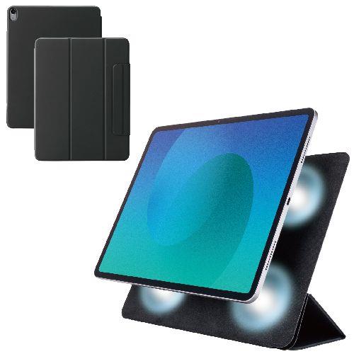エレコム(ELECOM) TB-A25XWVPF2BK ブラック iPad Air ケース 13インチ M3/M2 マグネット着脱フラップ 2アングル 三つ折りスタンド ｵｰﾄｽﾘｰﾌﾟ機能