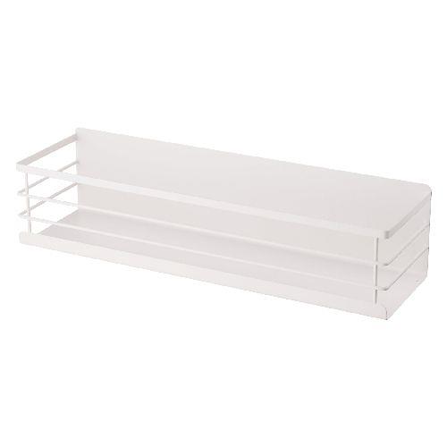 エレコム(ELECOM) KA-KSLBKWH ホワイト 調味料ラック マグネット スパイスラック バスケット型 フック付き キッチン 冷蔵庫 壁面 浮かせる収納 side