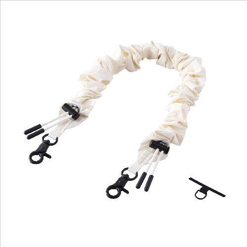 エレコム(ELECOM) P-STHSCOIV アイボリー スマホストラップ シュシュ風デザイン スポーティー ハンドストラップ 手首 落下防止 軽量 長さ調整可