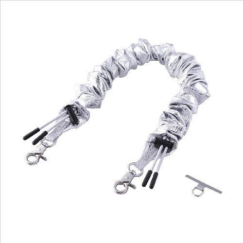 エレコム(ELECOM) P-STHSCOSV シルバー スマホストラップ シュシュ風デザイン スポーティー ハンドストラップ 手首 落下防止 軽量 長さ調整可