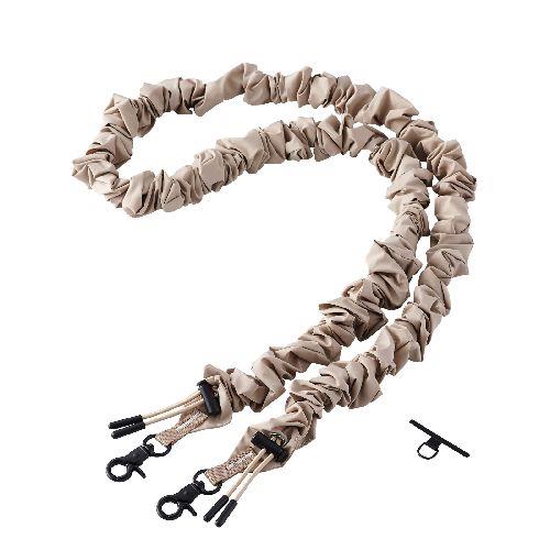 エレコム(ELECOM) P-STSDH1SCOBG ベージュ スマホストラップ シュシュ風デザイン スポーティー 軽量 ショルダー 首掛け 長さ調整可