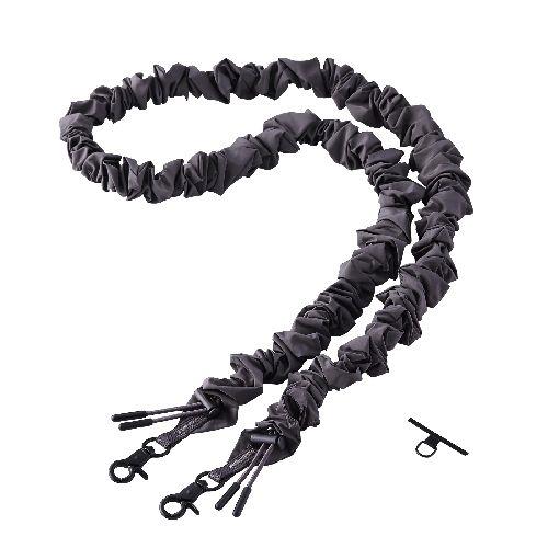 エレコム(ELECOM) P-STSDH1SCOGY チャコールグレー スマホストラップ シュシュ風デザイン スポーティー 軽量 ショルダー 首掛け 長さ調整可