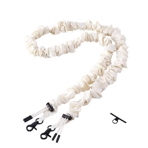 エレコム(ELECOM) P-STSDH1SCOIV アイボリー スマホストラップ シュシュ風デザイン スポーティー 軽量 ショルダー 首掛け 長さ調整可