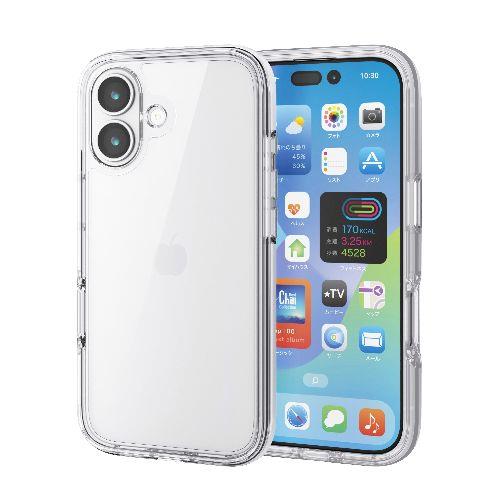 エレコム(ELECOM) PM-A25AHVAIR2CR クリア iPhone17 ケース ハイブリッド 衝撃吸収 軽量 AirShock