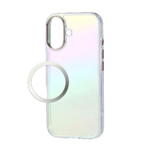 エレコム(ELECOM) PM-A25AHVCACR クリア iPhone17 ケース ハイブリッド 衝撃吸収 磁気吸着対応メタルステッカー付 オーロラデザイン