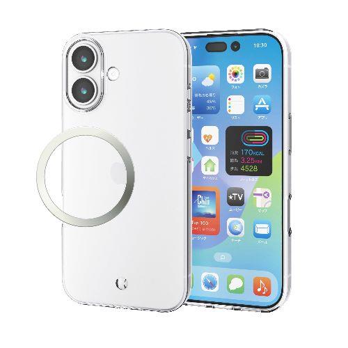 エレコム(ELECOM) PM-A25AUCTCR クリア iPhone17 ケース ソフト 薄型 磁気吸着対応メタルステッカー付