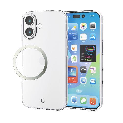エレコム(ELECOM) PM-A25AUCT3CR クリア iPhone17 ケース ソフト 薄型 磁気吸着対応メタルステッカー付 高透明