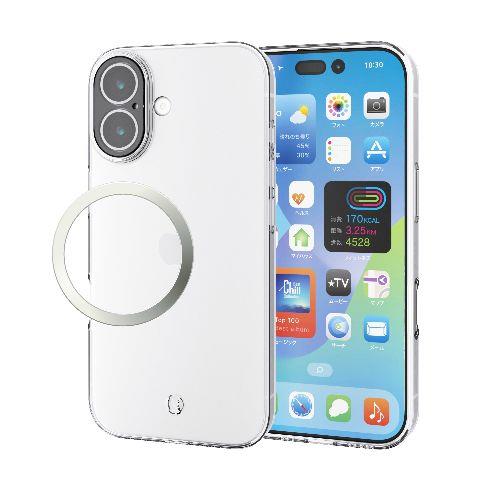 エレコム(ELECOM) PM-A25AUCTKPCR クリア iPhone17 ケース ソフト カメラレンズ搭載 磁気吸着対応メタルステッカー付 極限保護
