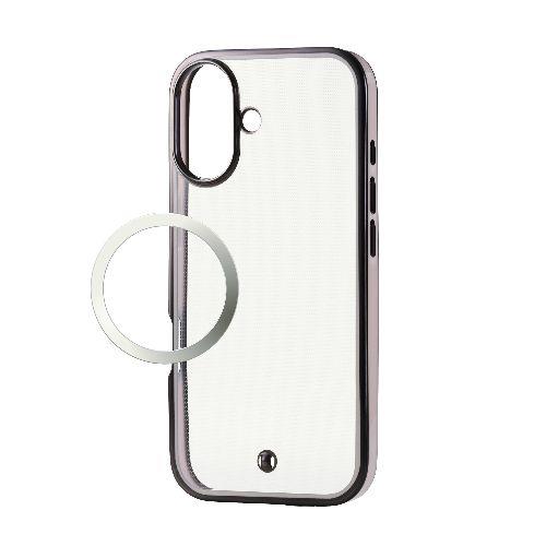 エレコム(ELECOM) PM-A25AUCTMLBPN ブラックピンク iPhone17 ケース ソフト 衝撃吸収 磁気吸着対応メタルステッカー付 メタリックライン