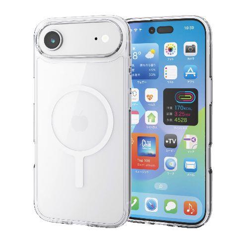 エレコム(ELECOM) PM-A25BMAG02WH ホワイト iPhone Air ケース ハイブリッド 衝撃吸収 MAGKEEP 磁力吸着ワイヤレス充電対応