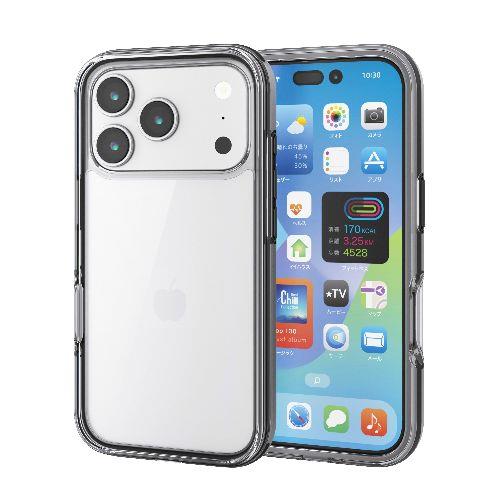 エレコム(ELECOM) PM-A25CHVAIR2BK ブラック iPhone17 Pro ケース ハイブリッド 衝撃吸収 軽量 AirShock