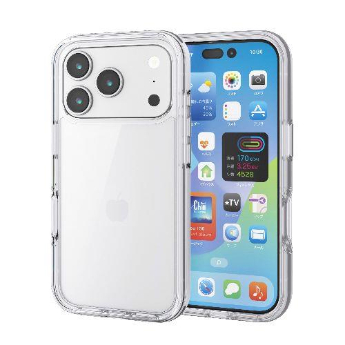 エレコム(ELECOM) PM-A25CHVAIR2CR クリア iPhone17 Pro ケース ハイブリッド 衝撃吸収 軽量 AirShock