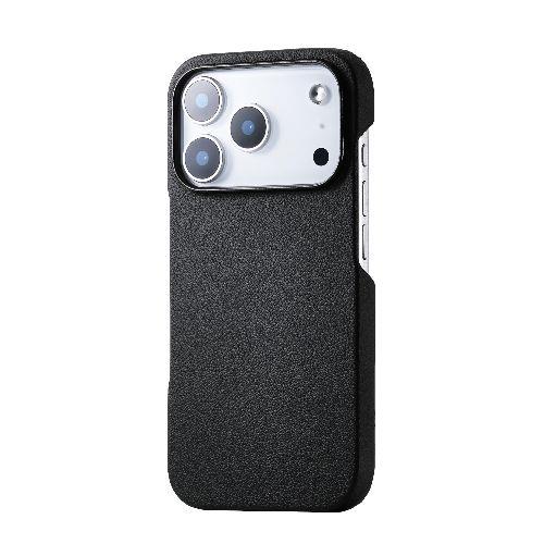 エレコム(ELECOM) PM-A25CPLOBK ブラック iPhone17 Pro ケース ソフトレザー 超軽量 薄型