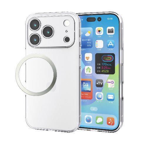 エレコム(ELECOM) PM-A25CUCTKCR クリア iPhone17 Pro ケース ソフト 磁気吸着対応メタルステッカー付 極限保護