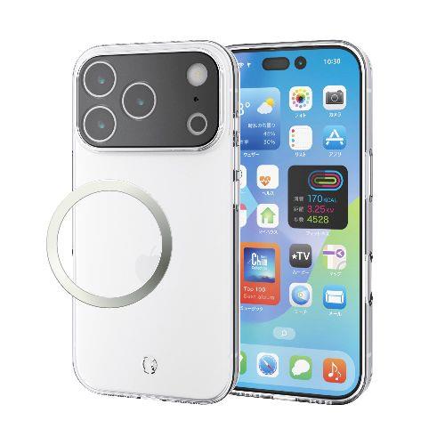 エレコム(ELECOM) PM-A25CUCTKPCR クリア iPhone17 Pro ケース ソフト カメラレンズ搭載 磁気吸着対応メタルステッカー付 極限保護