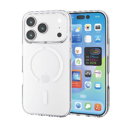 エレコム(ELECOM) PM-A25CUCTMGCR クリア iPhone17 Pro ケース ソフト 衝撃吸収 MAGKEEP 磁力吸着ワイヤレス充電対応