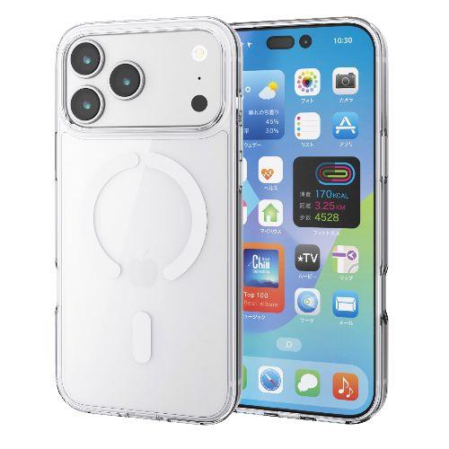エレコム(ELECOM) PM-A25DMAG02WH ホワイト iPhone17 Pro Max ケース ハイブリッド 衝撃吸収 MAGKEEP 磁力吸着ワイヤレス充電対応