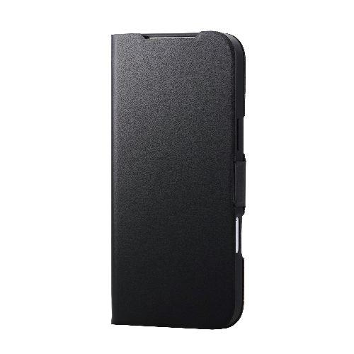 エレコム(ELECOM) PM-A25DPLFUBK ブラック iPhone17 Pro Max ケース レザー 手帳型 マグネット 衝撃吸収 超軽量 薄型 スタンド機能付 UltraSlim