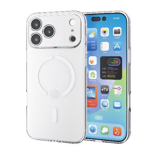 エレコム(ELECOM) PM-A25DUCTKMGCR クリア iPhone17 Pro Max ケース ソフト 衝撃吸収 MAGKEEP 磁力吸着ワイヤレス充電対応 極限保護
