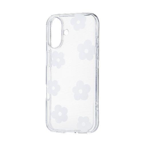 エレコム(ELECOM) PM-A25AIMLFLWH ホワイト iPhone17 ケース ソフト 衝撃吸収 花柄デザイン