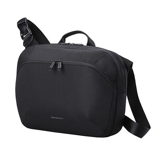 エレコム(ELECOM) ZSB-SB01P14BK ブラック メッセンジャーバッグ ショルダーバッグ 14インチPC対応 撥水 衝撃吸収 小物整理ポケット付 ZEROSHOCK